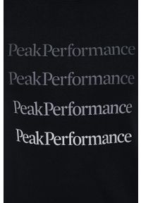 Peak Performance Bluza męska kolor czarny z nadrukiem. Okazja: na co dzień. Kolor: czarny. Materiał: bawełna. Wzór: nadruk. Styl: casual
