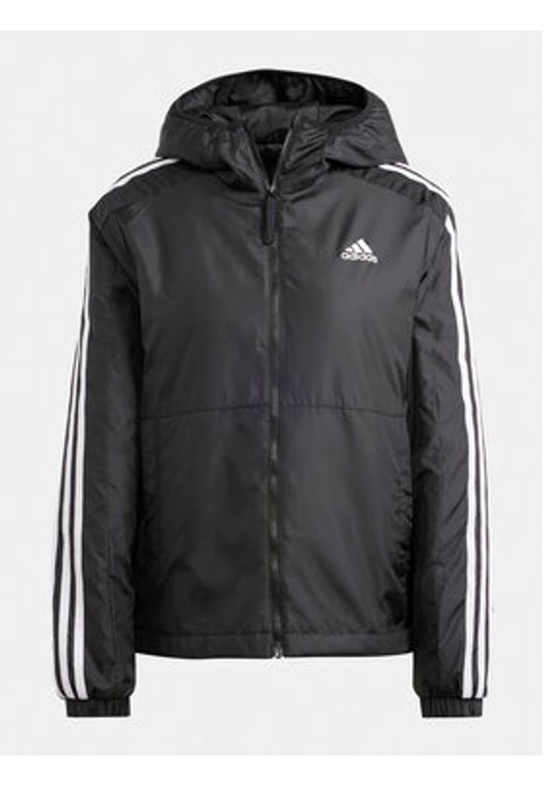 Adidas - adidas Kurtka przejściowa Essentials 3-Stripes IN3288 Czarny Regular Fit. Kolor: czarny. Materiał: syntetyk