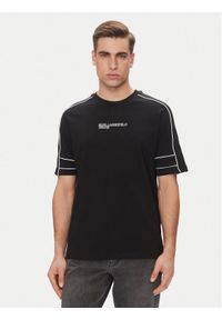 Karl Lagerfeld Jeans T-Shirt A2M17052 Czarny Relaxed Fit. Kolor: czarny. Materiał: bawełna
