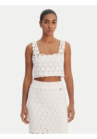 Fracomina Top FR26ST4017K488R6 Écru Regular Fit. Materiał: bawełna #1