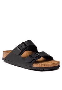 Birkenstock Klapki Arizona 551253 Czarny. Kolor: czarny. Materiał: skóra