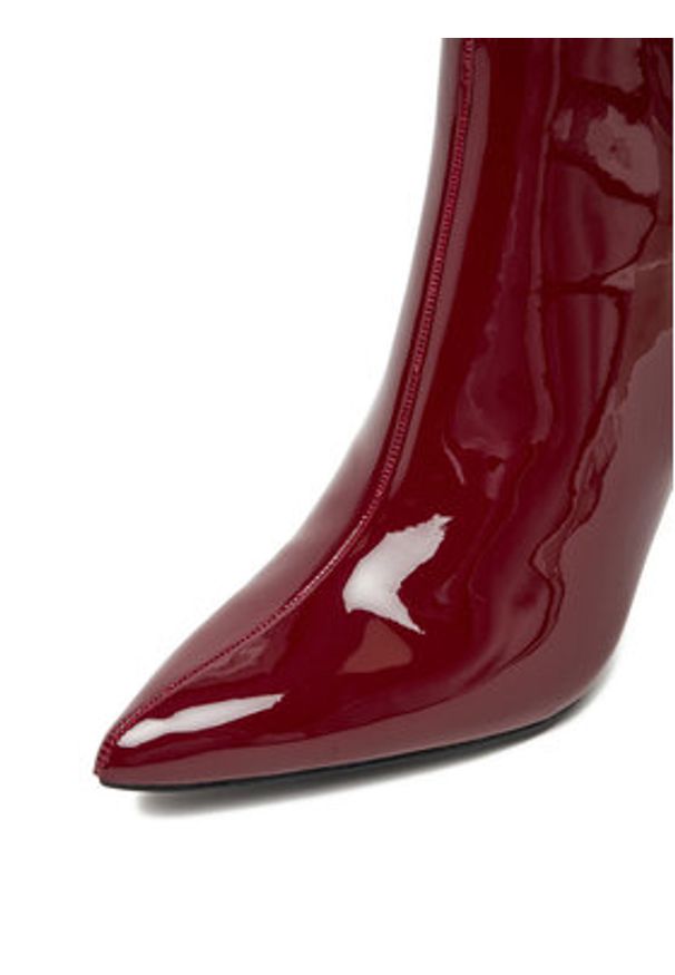 DeeZee Kozaki 197-6 Bordowy. Kolor: czerwony. Materiał: syntetyk, materiał