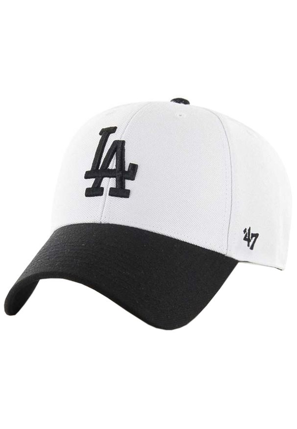 47 Brand - Czapka z daszkiem męska Los Angeles Dodgers MLB Cap. Kolor: biały. Materiał: bawełna