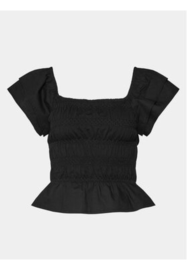 Brave Soul Bluzka LWT-624CERYS Czarny Straight Fit. Kolor: czarny. Materiał: bawełna