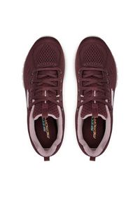 skechers - Skechers Sneakersy Get Connected 12615/WINE Bordowy. Kolor: czerwony. Materiał: materiał #2