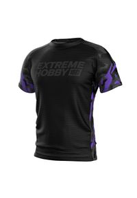 Koszulka Techniczna Sportowa Męska EXTREME HOBBY BLACK PANTHER. Kolor: fioletowy, wielokolorowy, czarny. Materiał: elastan, poliester. Długość rękawa: krótki rękaw. Długość: krótkie. Sport: fitness, kolarstwo