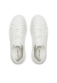 Calvin Klein Sneakersy Low Top Lace Up Lth Mono HM0HM01498 Biały. Kolor: biały #3