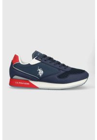 U.S. Polo Assn. sneakersy NOBIL kolor granatowy. Nosek buta: okrągły. Zapięcie: sznurówki. Kolor: niebieski. Materiał: guma