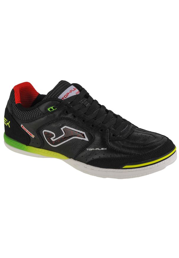 Buty do futsalu dla dorosłych Joma Top Flex Protection halówki. Kolor: czarny. Materiał: guma, skóra, tkanina, materiał, syntetyk. Sport: piłka nożna