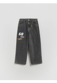 Reserved - Jeansy baggy Hot Wheels - szary. Kolor: szary #1