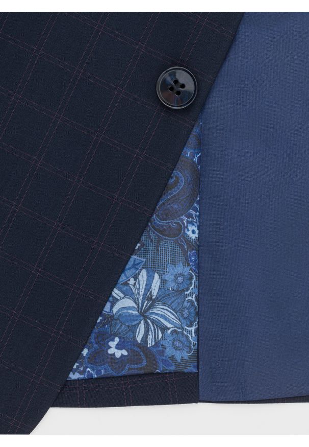 Pako Lorente - PAKO LORENTE – Granatowa marynarka garniturowa P22SF-3G-013-G-S. Kolor: niebieski. Materiał: wiskoza, poliester, elastan