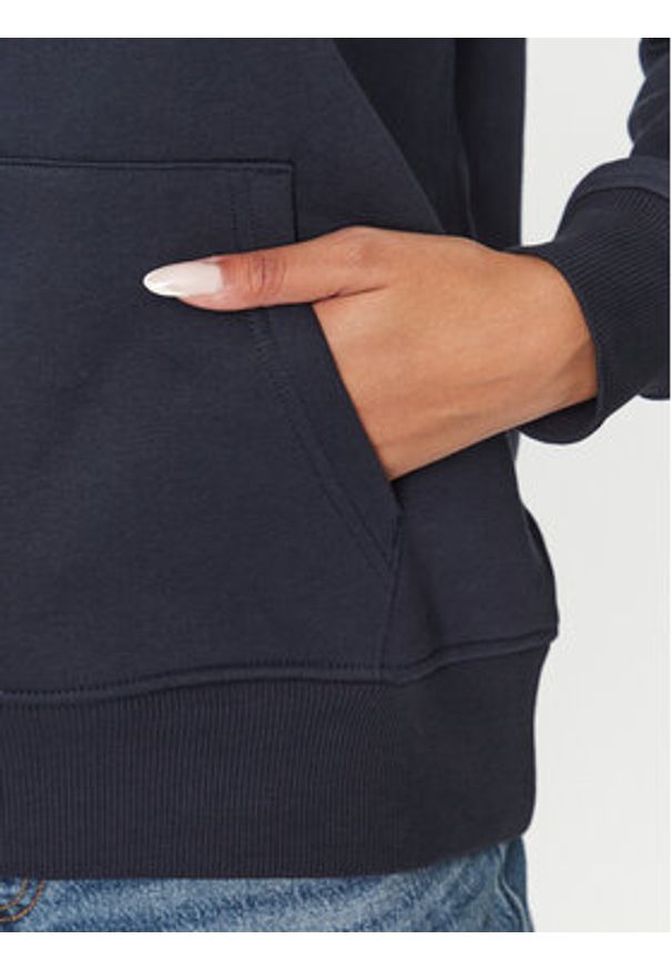 GANT - Gant Bluza Rel Logo Hoodie 4200726 Granatowy Relaxed Fit. Kolor: niebieski. Materiał: bawełna