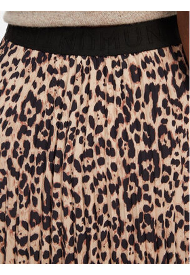 Munthe Spódnica plisowana Taulla 252120225221 Brązowy Regular Fit. Kolor: brązowy. Materiał: syntetyk