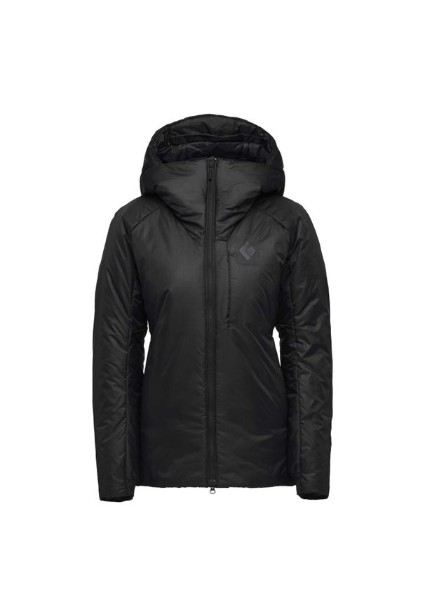 Parka dla kobiet Black Diamond Belay. Kolor: czarny. Sezon: zima. Sport: turystyka piesza, wspinaczka