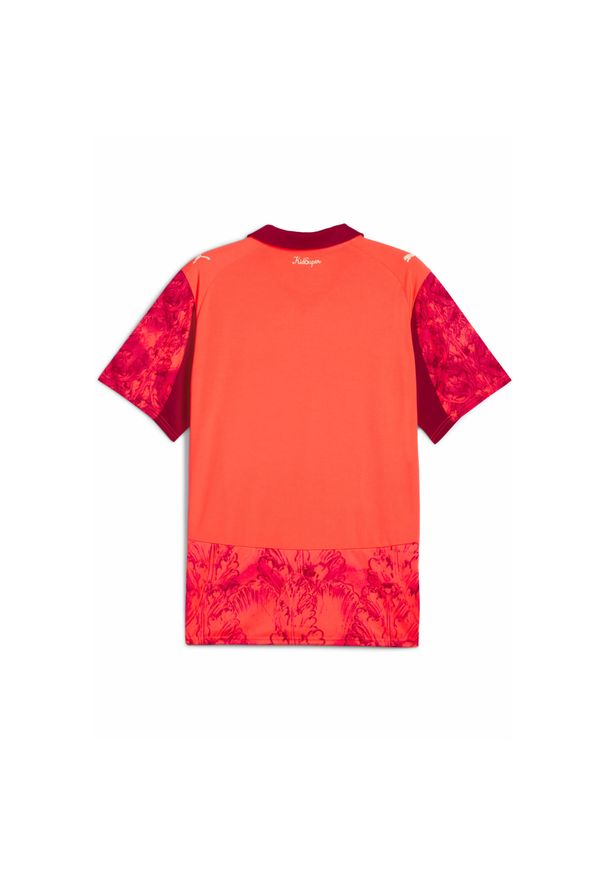 Puma - Męska koszulka KIDSUPER × SE PALMEIRAS PUMA Glowing Red Dark Crimson. Kolor: czerwony. Sezon: lato. Sport: piłka nożna