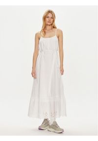 only - ONLY Sukienka letnia Lou 15313166 Biały Regular Fit. Kolor: biały. Materiał: bawełna. Sezon: lato #1