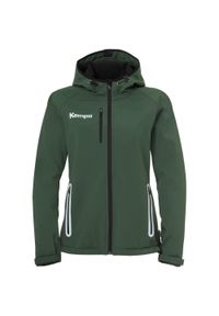 KEMPA - Damska kurtka softshellowa Kempa. Kolor: czarny, zielony, wielokolorowy. Materiał: softshell. Sport: piłka ręczna