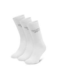 Reebok Skarpety długie R0367-SS24 (3-pack) Biały. Kolor: biały. Materiał: materiał