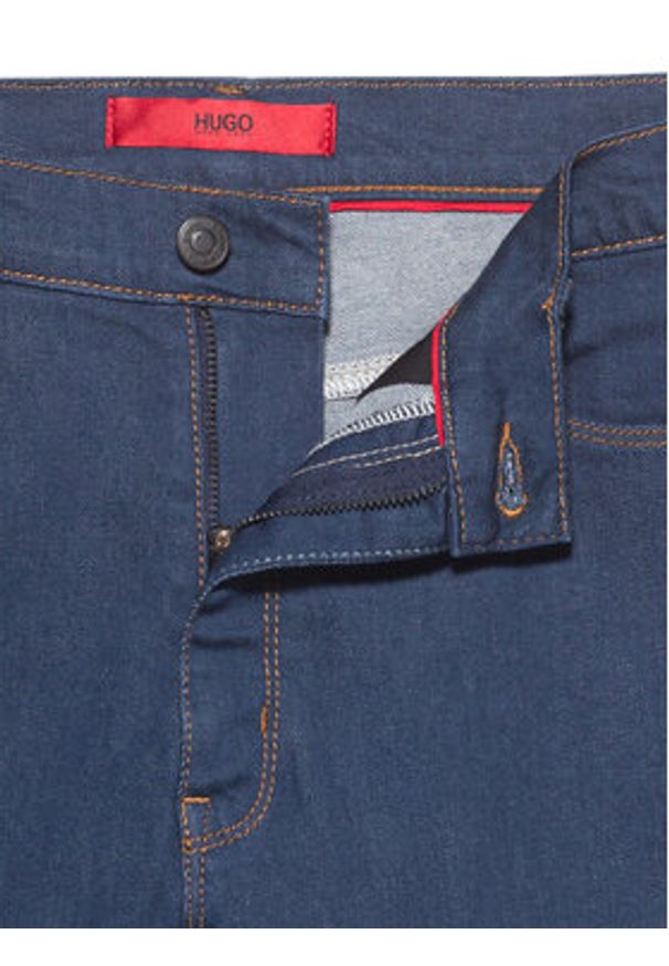 Hugo Jeansy 734 50441720 Granatowy Extra Slim Fit. Kolor: niebieski
