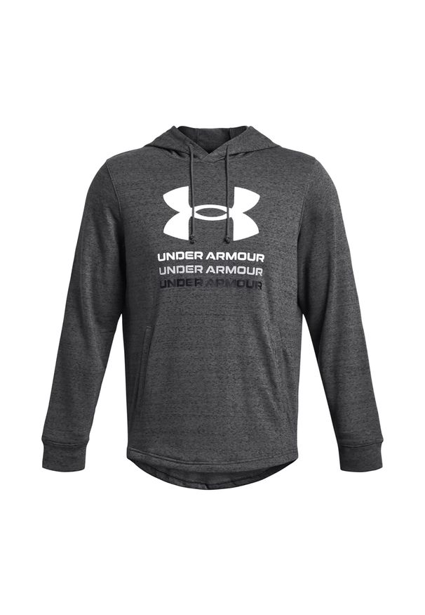 Bluza męska Under Armour Rival Terry Graphic Hood. Kolor: szary. Sport: fitness