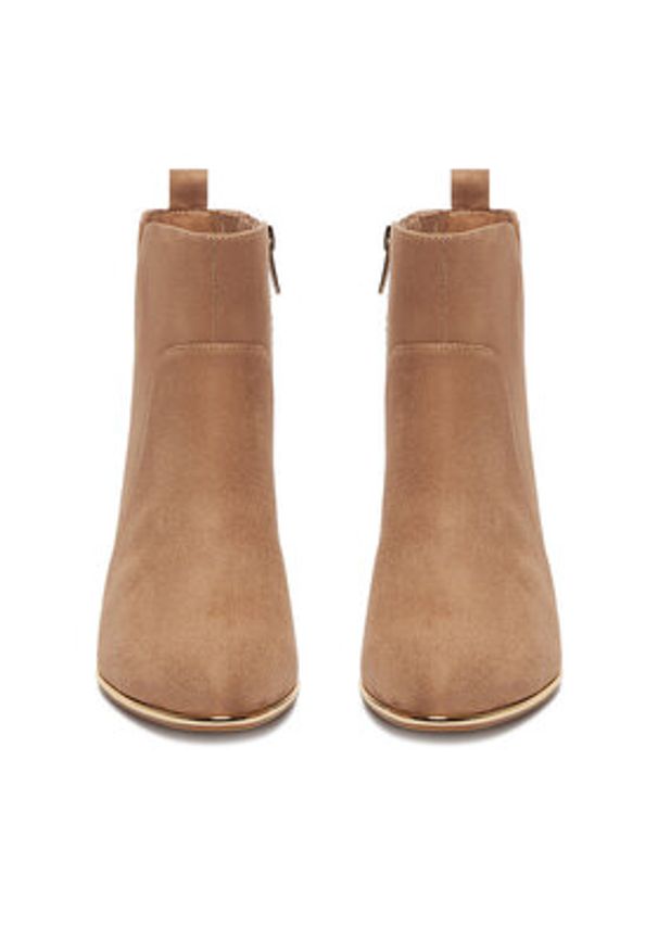 Jenny - JENNY Botki CEO-CD24-242H-2 Beżowy. Kolor: beżowy. Materiał: materiał