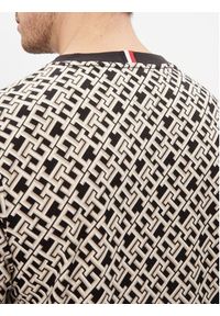 TOMMY HILFIGER - Tommy Hilfiger T-Shirt Aop Monotype Tee MW0MW34187 Czarny Regular Fit. Kolor: czarny. Materiał: bawełna #5