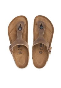 Birkenstock Japonki Gizeh Bs 0943811 Brązowy. Kolor: brązowy. Materiał: nubuk, skóra #3