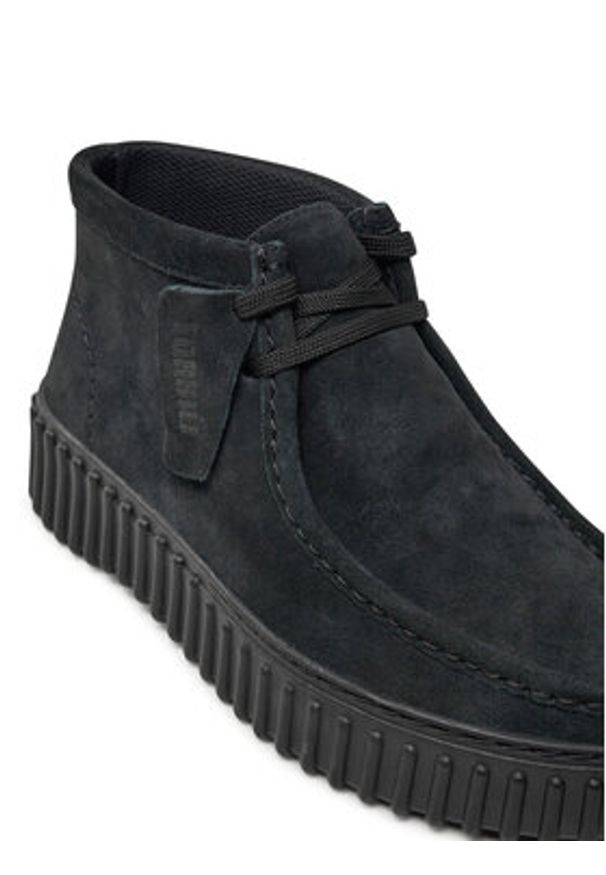 Clarks Botki Torhill Moss 26179360 Czarny. Kolor: czarny. Materiał: skóra, zamsz