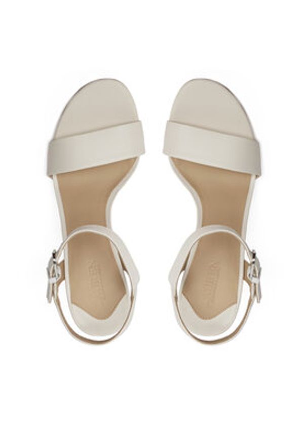 Lauren Ralph Lauren - LAUREN RALPH LAUREN Sandały Gwen 802940727005 Biały. Kolor: biały. Materiał: skóra