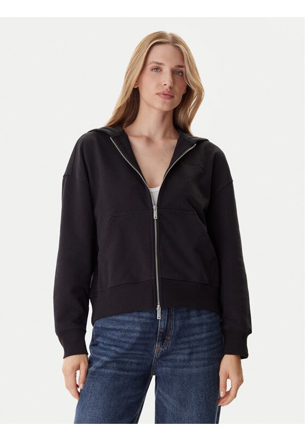 Calvin Klein Bluza LV044C211G Czarny Relaxed Fit. Kolor: czarny. Materiał: bawełna