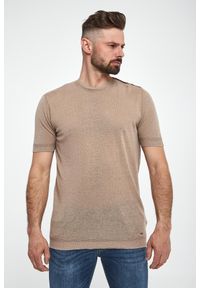 Liu Jo - T-shirt męski lniany LIU JO. Materiał: len #5