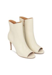 Kazar - Botki damskie peep toe na wysokim obcasie. Nosek buta: otwarty. Materiał: skóra. Szerokość cholewki: normalna. Sezon: wiosna, jesień, lato. Obcas: na obcasie. Wysokość obcasa: wysoki #5