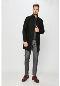 Premium by Jack&Jones - Sweter. Okazja: na co dzień. Kolor: szary. Materiał: materiał. Długość rękawa: długi rękaw. Długość: długie. Wzór: ze splotem. Styl: casual #3