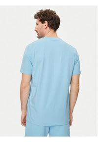Karl Lagerfeld - KARL LAGERFELD T-Shirt 755890 542221 Błękitny Regular Fit. Typ kołnierza: dekolt w karo. Kolor: niebieski. Materiał: bawełna #3