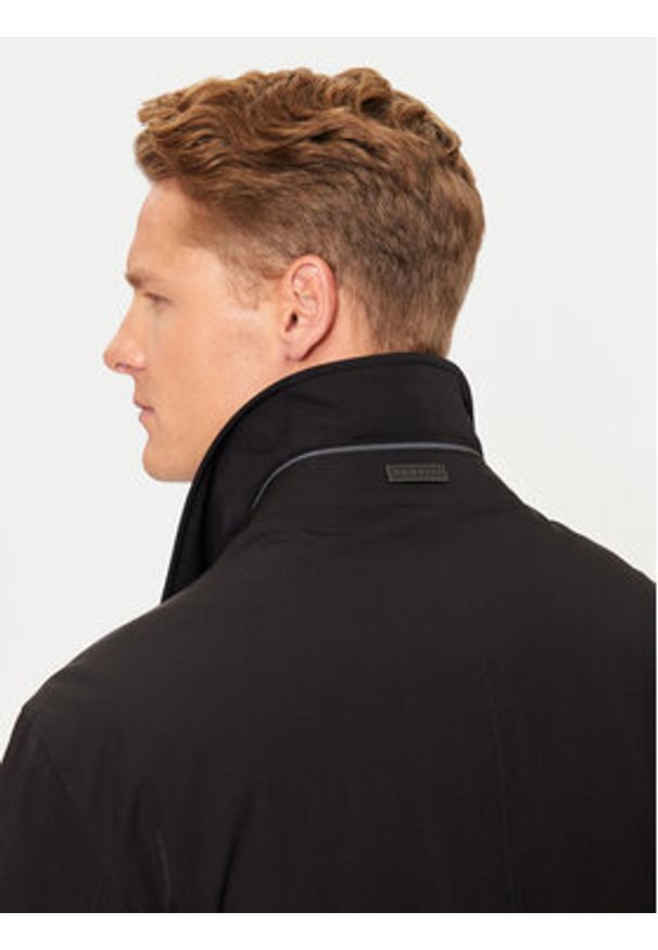 Bugatti Płaszcz przejściowy 634028-69081 Czarny Regular Fit. Kolor: czarny. Materiał: syntetyk