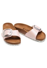 Birkenstock Klapki Madrid Big Buckle 1018773 Różowy. Kolor: różowy. Materiał: skóra #6