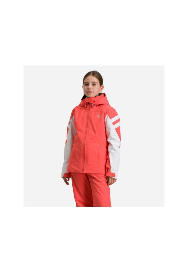 Rossignol - Kurtka narciarska dziewczęca ROSSIGNOL Girl Ski Jkt koralowa. Kolor: czerwony. Materiał: puch. Sport: narciarstwo