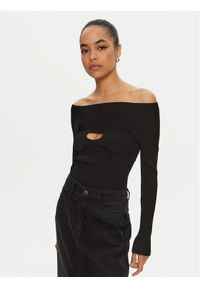 Pinko - PINKO Bluzka 102799 A170 Czarny Slim Fit. Kolor: czarny. Materiał: syntetyk #1