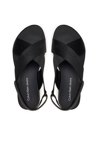 Calvin Klein Jeans Sandały Flatform Sandal Sling In Mr YW0YW01362 Czarny. Kolor: czarny