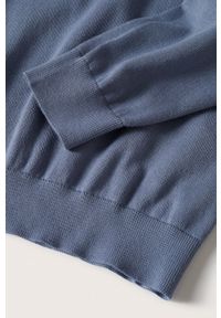 Mango Man sweter Ten męski lekki. Okazja: na co dzień. Kolor: niebieski. Materiał: włókno. Długość rękawa: długi rękaw. Długość: długie. Styl: casual #4