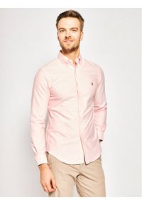 Polo Ralph Lauren Koszula Core Replen 710549084 Różowy Slim Fit. Typ kołnierza: polo. Kolor: różowy. Materiał: bawełna