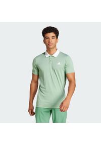 Adidas - Koszulka Tennis FreeLift Polo. Typ kołnierza: polo. Kolor: zielony, biały, wielokolorowy. Materiał: materiał #1