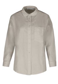 Volcano - Koszula z lnem K-VEHI. Kolor: beżowy. Materiał: len. Wzór: paski. Sezon: wiosna, lato #1