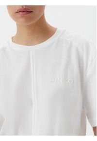 Pinko - PINKO T-Shirt Tuca 105015 A2ID Biały Regular Fit. Kolor: biały. Materiał: bawełna #3