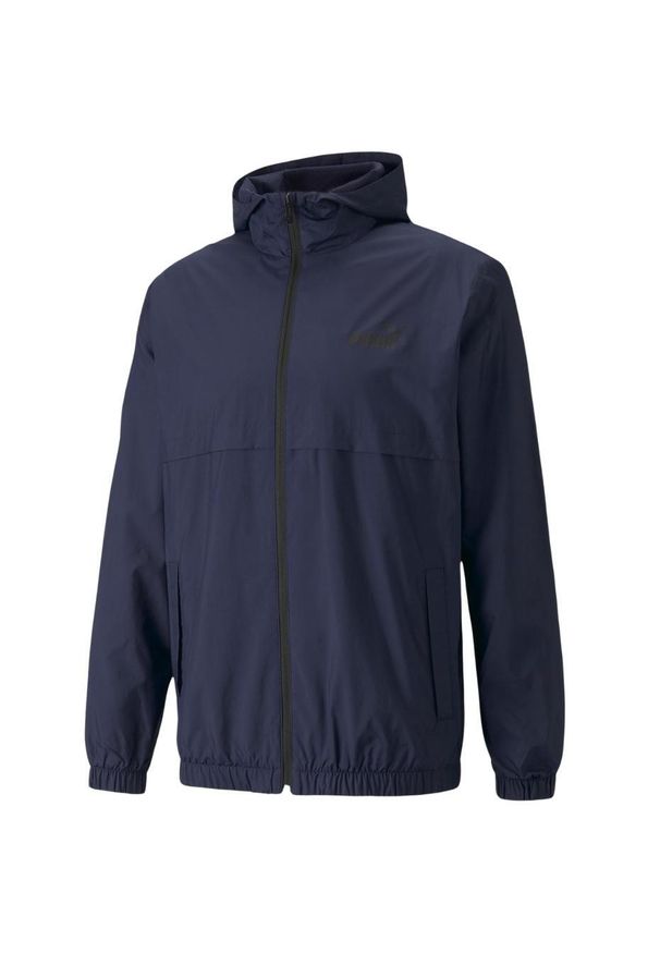 Kurtka męska Puma ESS Solid Windbreaker. Kolor: niebieski. Materiał: poliester. Sport: piłka nożna