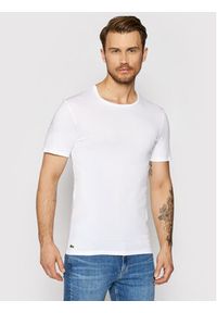 Lacoste Komplet 3 t-shirtów TH3321 Biały Slim Fit. Kolor: biały. Materiał: bawełna