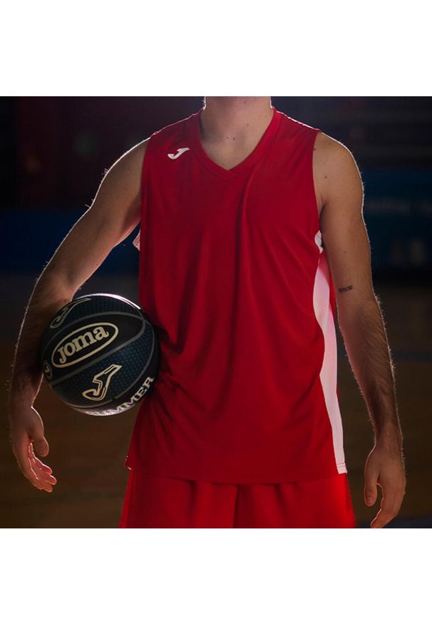 Koszulka do koszykówki męska Joma Cancha III. Kolor: czerwony, wielokolorowy, biały. Sport: koszykówka