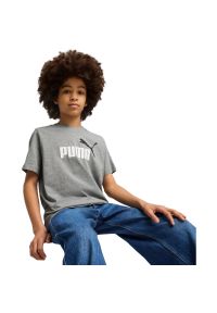 Koszulka Puma Ess 2 Color No.1 Logo Tee B, Dzieci. Kolor: szary. Materiał: bawełna, materiał