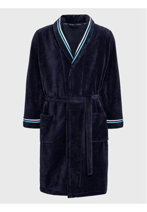 HOM Szlafrok Transat 402443 Granatowy. Kolor: niebieski. Materiał: bawełna
