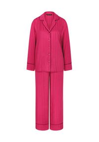 Triumph Piżama Amourette Jacquard 10225073 Różowy Relaxed Fit. Kolor: różowy. Materiał: wiskoza